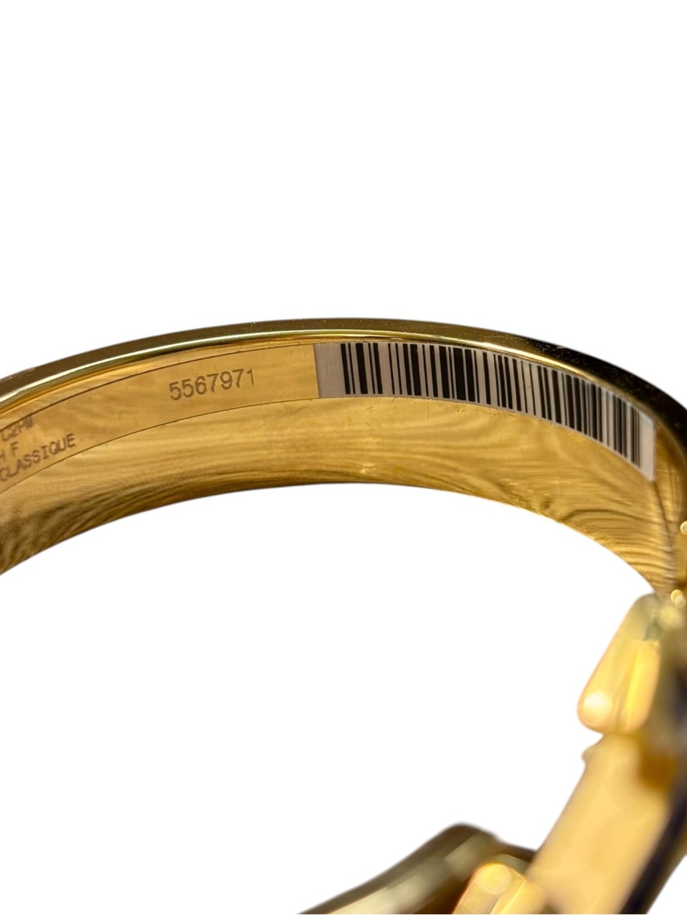 Hermès Clic H Son du H Marine Classique PM Enamel Bracelet Gold Rare - Picture 12 of 14